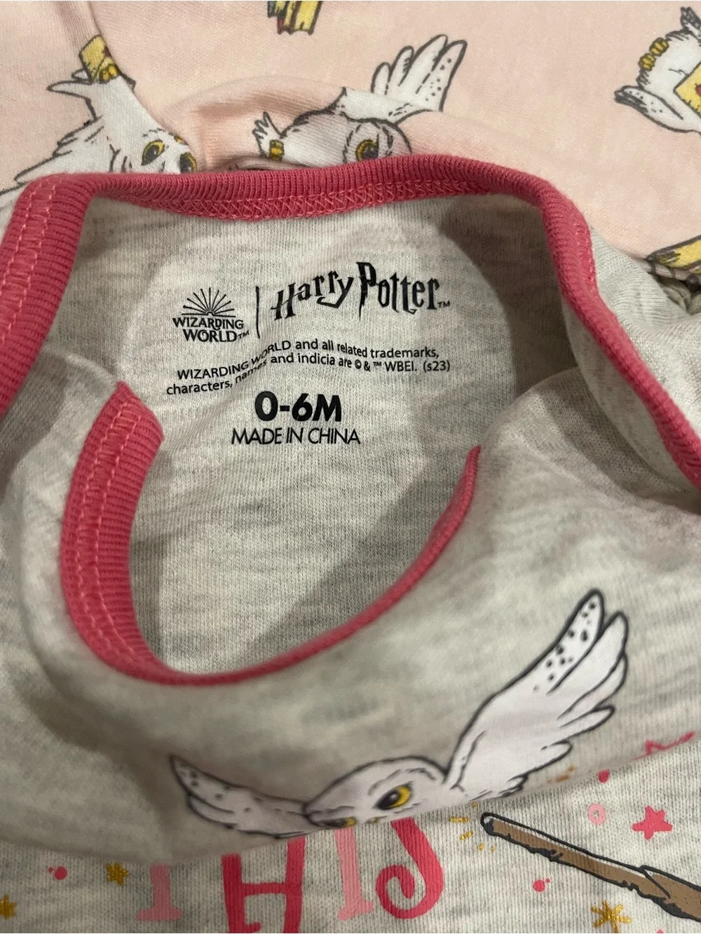 Harry Potter Owl Sleep Gowns - Pink, Gray, Dark Pink infant sleep gowns